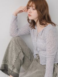 RETRO GIRL/レトロガール RETRO GIRL メランジシアーNTカーデ/508219881
