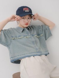 RETRO GIRL/レトロガール RETRO GIRL フリンジデニムSH/508219883