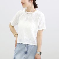Aletta vita/アレッタ ヴィータ Aletta vita ウェーブジャガード半袖プルオーバー/508219915