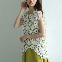 Sawa a la mode/サワアラモード Sawa a la mode 雰囲気を纏うフラワーカッティングレースベスト/508219962