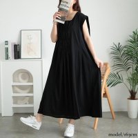 GOLD JAPAN/ゴールドジャパン GOLDJAPAN 接触冷感シャーリングノースリーブワンピース/508219975