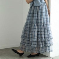 Sawa a la mode/サワアラモード Sawa a la mode ふわり重なるチュールフリルティアードスカート/508219984