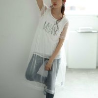 Sawa a la mode/サワアラモード Sawa a la mode チュールワンピース＆ロゴトップス2点セット/508219994