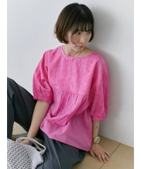Samansa Mos2 blue/【Made in India】シフリーブラウス/508220012
