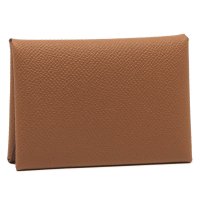 HERMES/エルメス Hermes 小銭入れ コインケース 二つ折り財布 カルヴィ デュオ W刻印 ブラウン メンズ HERMES H083035CK 37/508220032