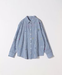 SHIPS any WOMEN/PALME:〈手洗い可能〉ストライプ エンブロイダリー シャツ/508220049