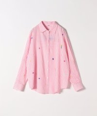 SHIPS any WOMEN/PALME:〈手洗い可能〉ストライプ エンブロイダリー シャツ/508220049
