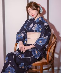 Retica/レティカ Retica 浴衣レディース紺地青椿ゆかた2点セット (浴衣+平帯)/508220059