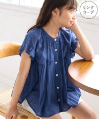 ROPE' PICNIC　KIDS/【KIDS/キッズ】コットンボイルギャザーブラウス/リンクコーデ/508220217