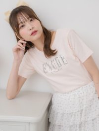 Emsexcite/エムズエキサイト ems excite スパンコールロゴTEE/508220269