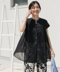 URBAN RESEARCH DOORS/『UR TECH』ボイルギャザーフレンチブラウス/508220365