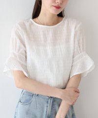 BLUEEAST/ブルーイースト BLUEEAST シアードット半袖ブラウス/508220738