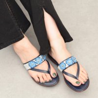 ITALIAN SHOEMAKERS/イタリアンシューメーカーズ ITALIAN SHOEMAKERS ビジューベルトフラワートングサンダル/508220851