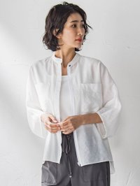 la.f…(Lsize)/ラ エフ エルサイズ la.f…(Lsize) 【大きいサイズ】シアーバンブーブラウス≪洗濯機で洗える≫/508220863