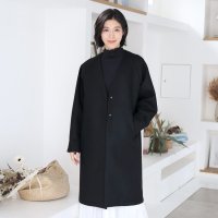 HALEINE/アレンヌ HALEINE [HALEINE] ノーカラーコート 尾州ウール 軽量/508220906