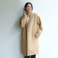 HALEINE/アレンヌ HALEINE [HALEINE] ノーカラーコート 尾州ウール 軽量/508220906