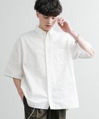 Rocky Monroe/ロッキーモンロー Rocky Monroe カジュアルシャツ ボタンダウン 半袖 メンズ レディース オックスフォード ボクシーAライン日本製 Upscape /508220910