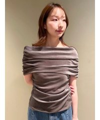 CELFORD/オフショルチュールベロアトップス/508221475