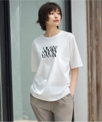 ICB（LARGE SIZE）/【接触冷感・UVケア・洗える】ゼブラ柄 TEE/508221625