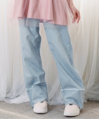 ALGY/【接触冷感】デニム折返しワイドパンツ/507829970
