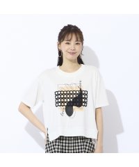 Liliane Burty ECLAT/【S・Mサイズ】プリント+レースデザインTシャツ/508203388