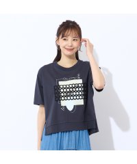 Liliane Burty ECLAT/【S・Mサイズ】プリント+レースデザインTシャツ/508203388