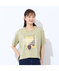 Liliane Burty ECLAT/【S・Mサイズ】プリント+レースデザインTシャツ/508203388