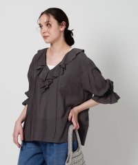 BEAUTY&YOUTH UNITED ARROWS/レーヨンコットン ラッフル ハーフスリーブ シャツ/508211118