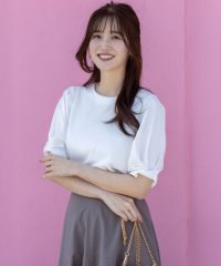 any SiS L/【撥水・汗ジミ防止・UVケア・洗える】スーピマスムース 袖タック Tシャツ/508218273