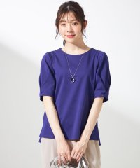 anySiS/【撥水・汗ジミ防止・UVケア・洗える】スーピマスムース 袖タック Tシャツ/508218276