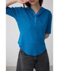 AZUL by moussy/ヘンリーネックフーディーリブトップス/508218597