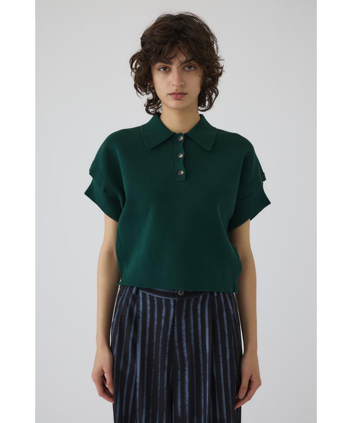 rimark style polo knit グレー RIM.ARK | Stylish polo knit (KNITWEAR ) |RIM.ARK ONLINE STORE