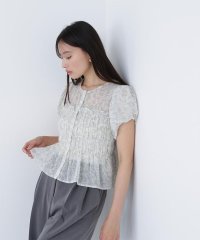 NATURAL BEAUTY BASIC/ミニフラワーシャーリングブラウス/508218681