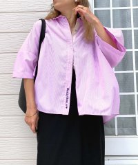 Q/キュー Q フロント刺繍バイカラーシャツ/508221371