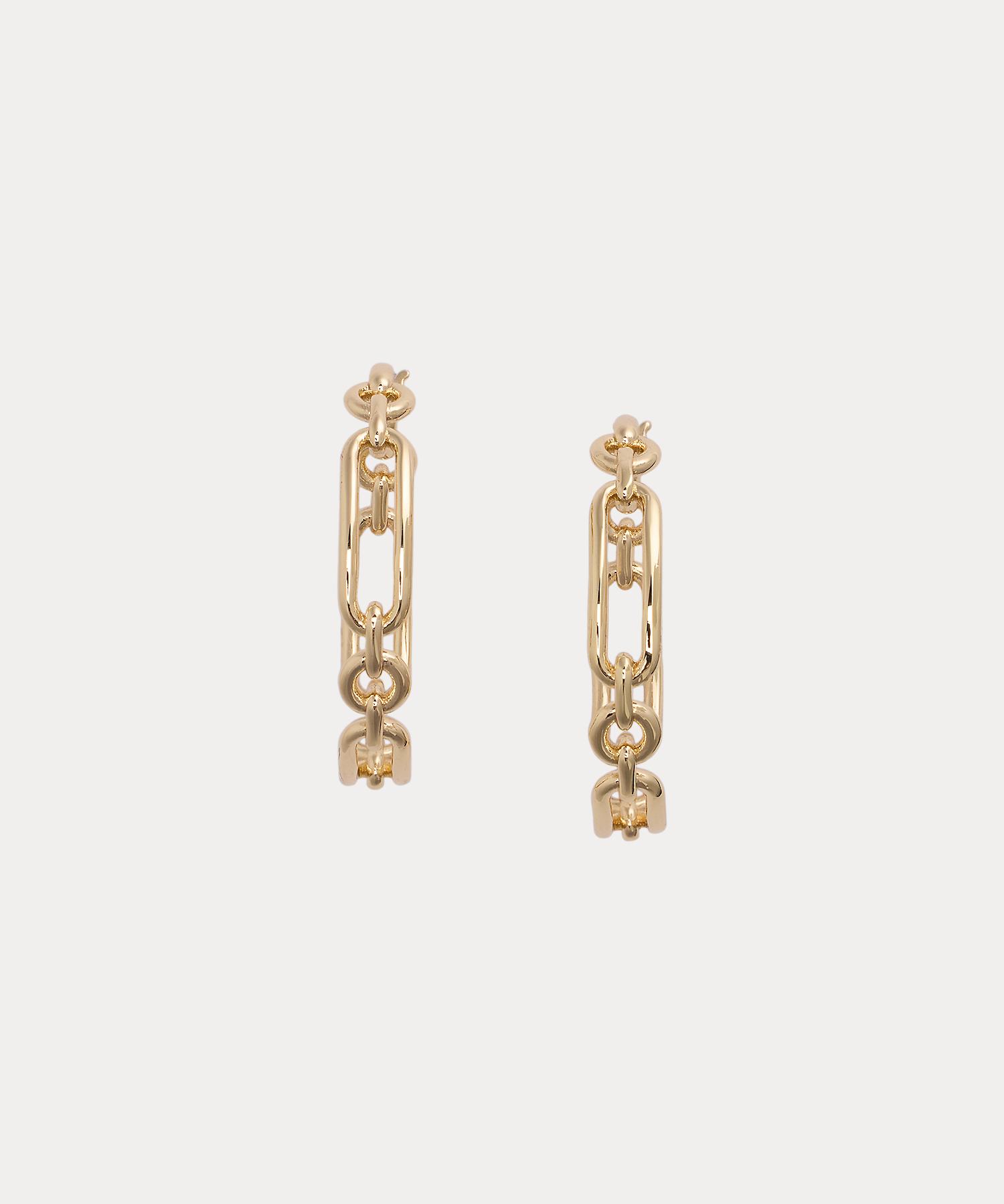 NEW★Ralph Lauren★リンク・フープ/ピアス ゴールドプレーテッド リンク フープ ピアス(508221394