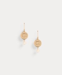 LAUREN RALPH LAUREN/ゴールドプレーテッド ロゴ & フェイクパール ピアス/508221411