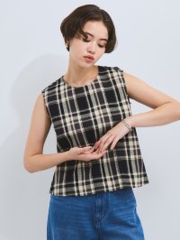 VICKY/ビッキー VICKY カラミチェックプルブラウス≪手洗い可能≫/508221616