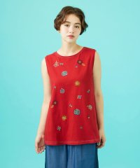Jocomomola/Cosecha フルーツ刺繍ノースリーブカットソー/508221858