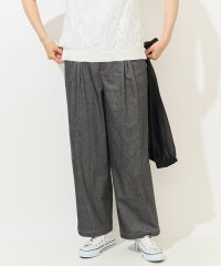 GEORGES RECH/[日本製]デニムライクリネンワイドパンツ/508221892