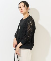 GEORGES RECH/ナイロンチュールテープ刺繍カーディガン/508221896