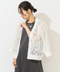 GEORGES RECH/ナイロンチュールテープ刺繍カーディガン/508221896