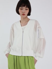 LASUD/ラシュッド LASUD シアースリーブVネックブルゾン/508221943
