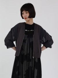 LASUD/ラシュッド LASUD シアースリーブVネックブルゾン/508221943