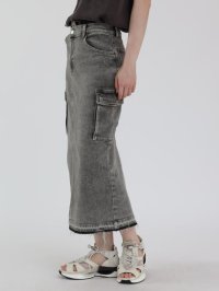 LASUD/ラシュッド LASUD ウォッシュデニムスカート/508221945