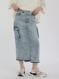 LASUD/ラシュッド LASUD ウォッシュデニムスカート/508221945