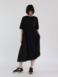 LASUD/ラシュッド LASUD サイドプリーツドッキングワンピース/508221951