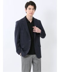 TAKA-Q/タカキュー TAKA－Q からみ調 スリムフィット 2ボタンジャケット チェック紺/508222035