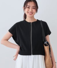 INDIVI/【洗える】ブルゾン風ジップニットベスト/508222116