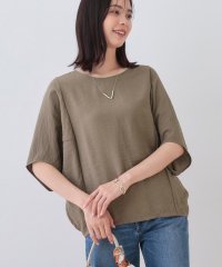 INDIVI/【洗える／5分袖／UVケア／SETUP可能】モモンガスリーブブラウス/508222117