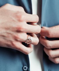Rocky Monroe/ロッキーモンロー Rocky Monroe リング シルバー 指輪 メンズ レディース ペアアクセサリー フリー サイズ調整可能 合金 シンプル カジュアル 韓/508222290